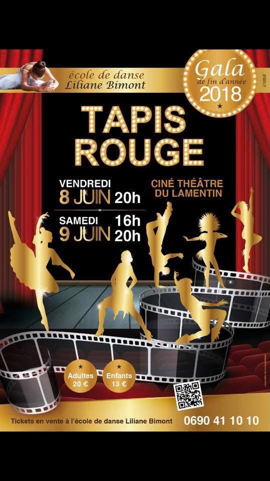 Affiche du gala Tapis rouge, juin 2018