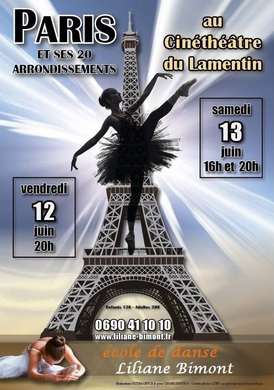 Affiche du spectacle Paris et ses 20 arrondissements, juin 2015