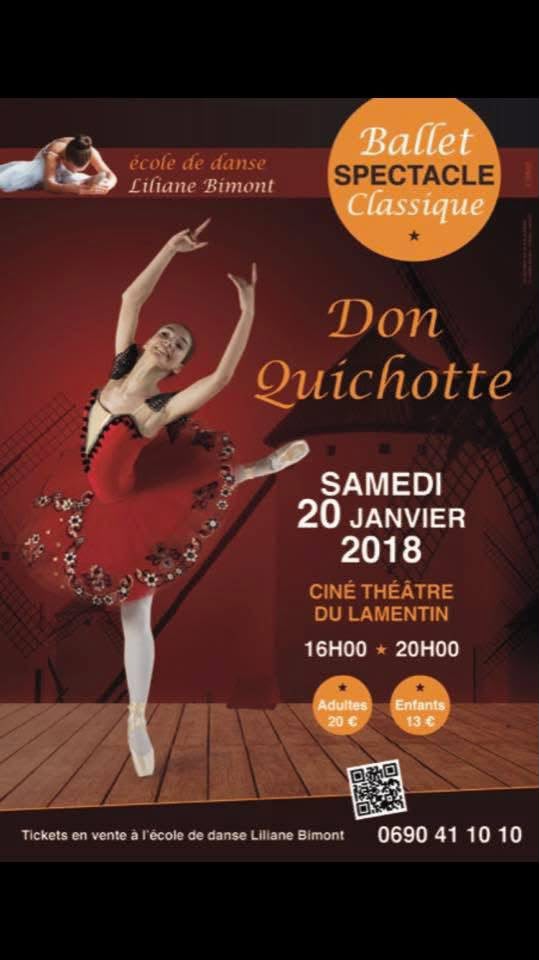Affiche du ballet Don Quichotte, 20 janvier 2018