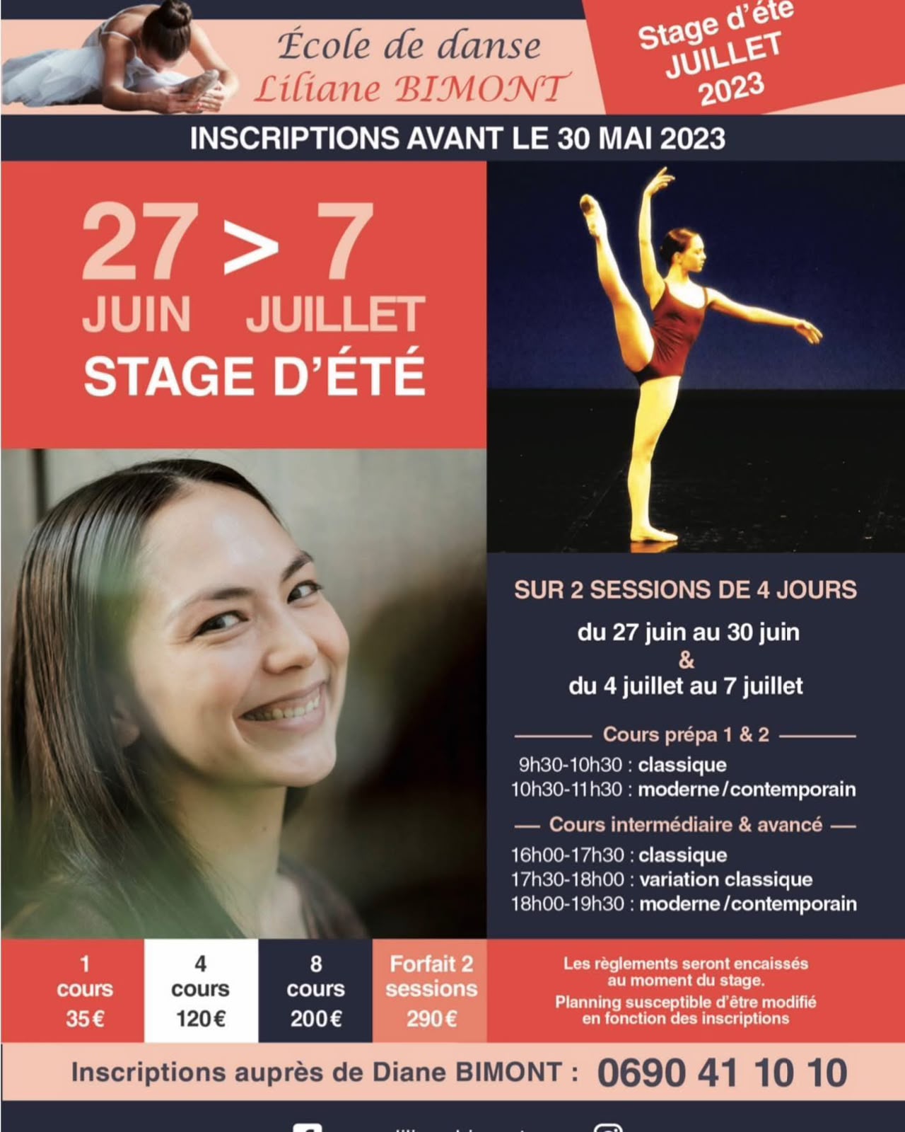 Affiche du stage d'été de juillet 2023