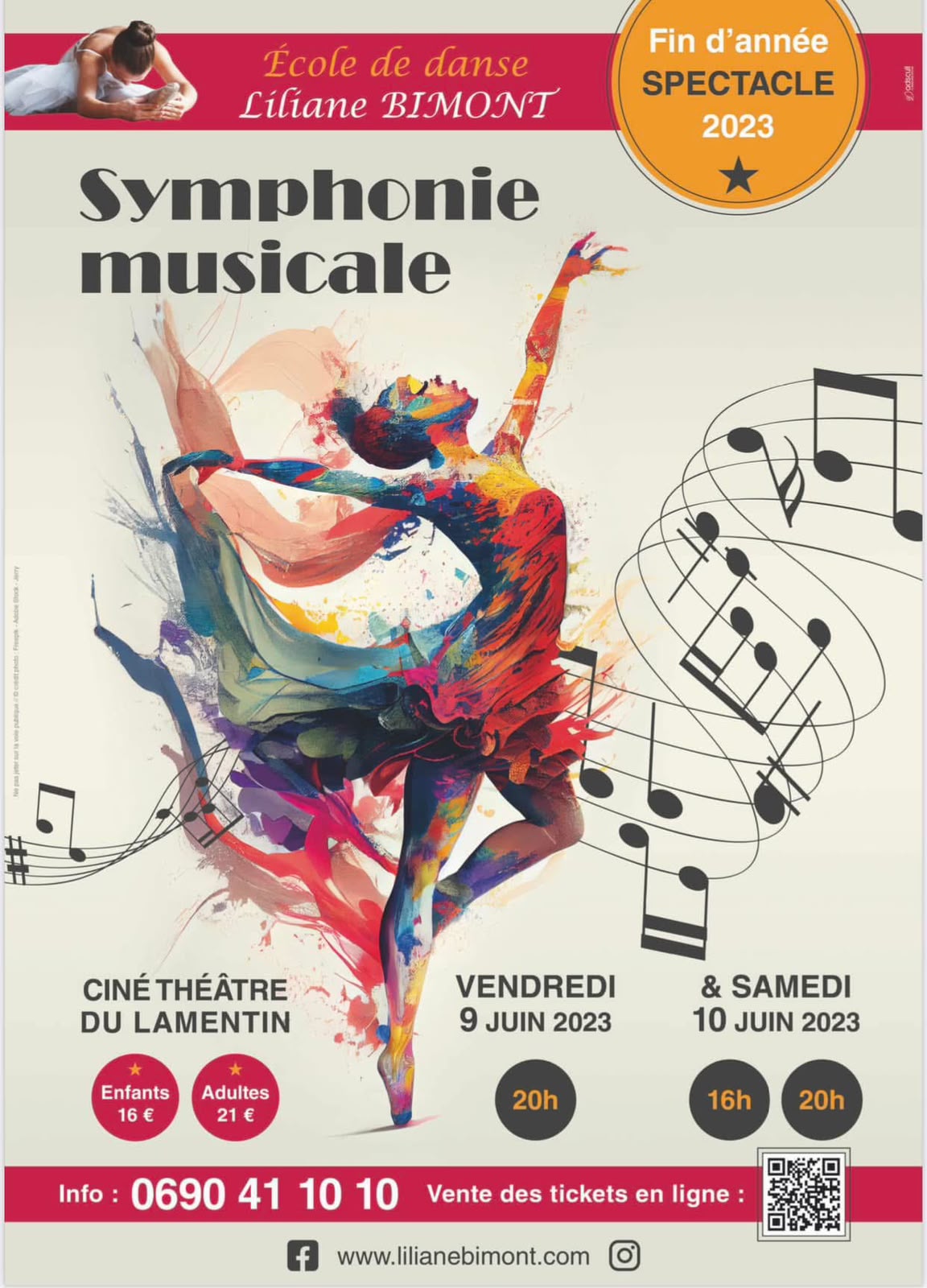 Affiche du spectacle Symphonie musicale, juin 2023