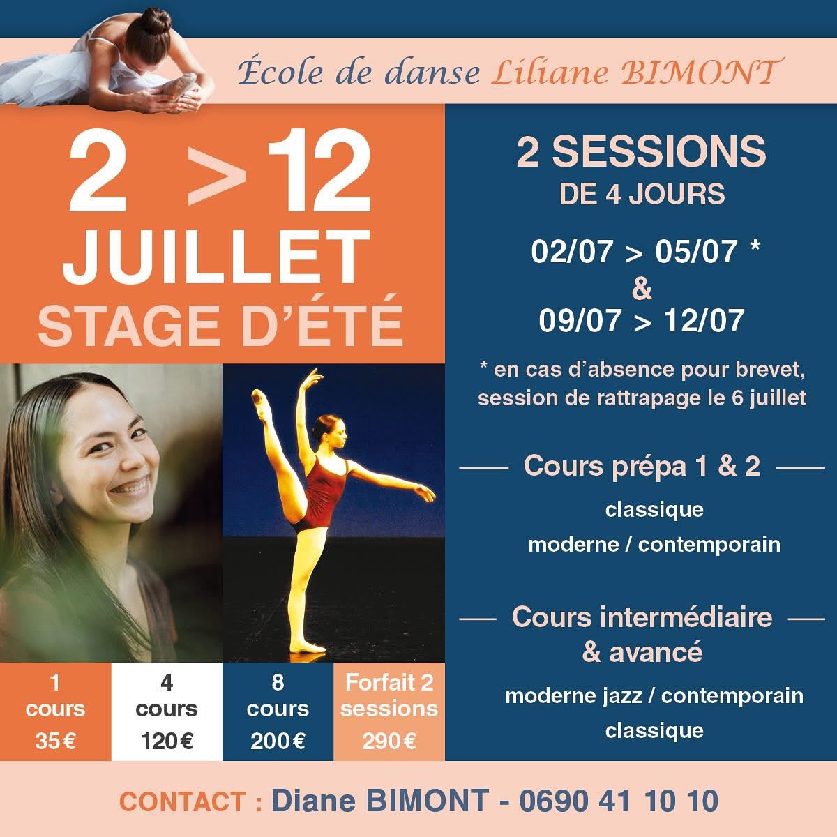 Affiche du stage d'été 2024, du 2 au 12 juillet