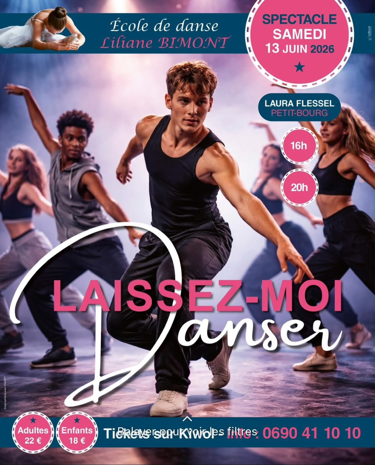 Affiche du spectacle Laissez moi danser, 13 juin 2026