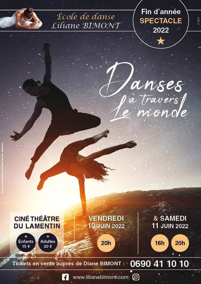 Affiche du spectacle Danses à travers le monde, juin 2022