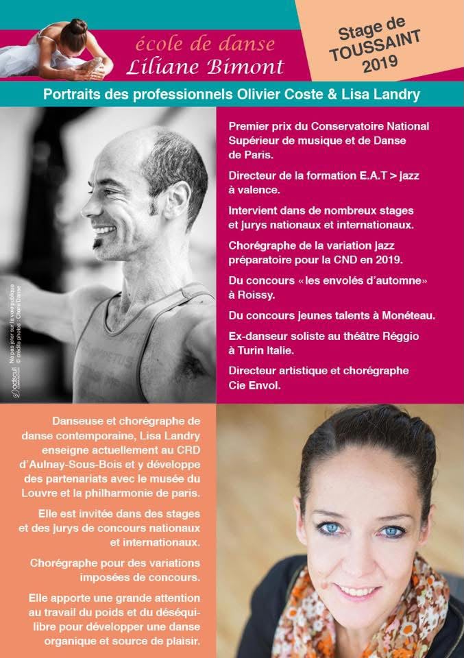Portraits d'Olivier Coste et Lisa Landry, professeurs invités en 2019