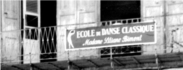 Pancarte historique, École de Danse Classique, Madame Liliane Bimont