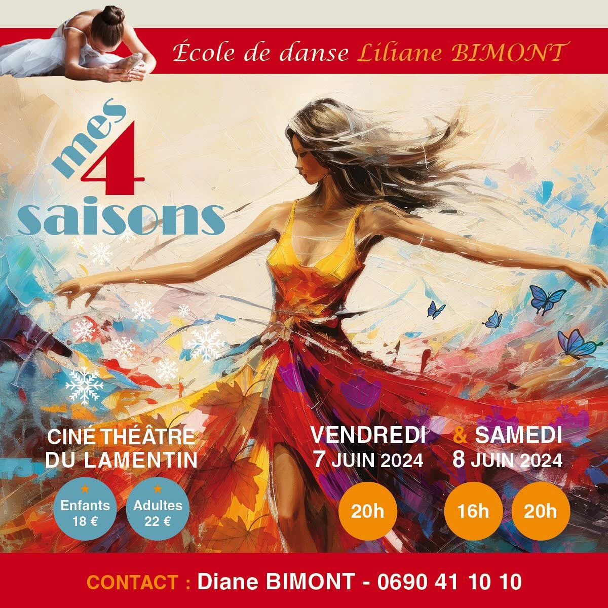 Affiche du spectacle Mes 4 saisons, juin 2024